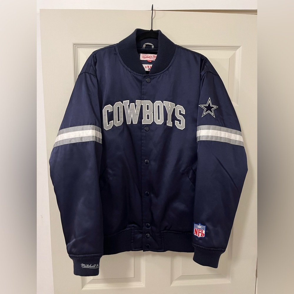 Dallas Cowboys Mitchell & Ness Throwbacks Bomber Jacket Men's Large